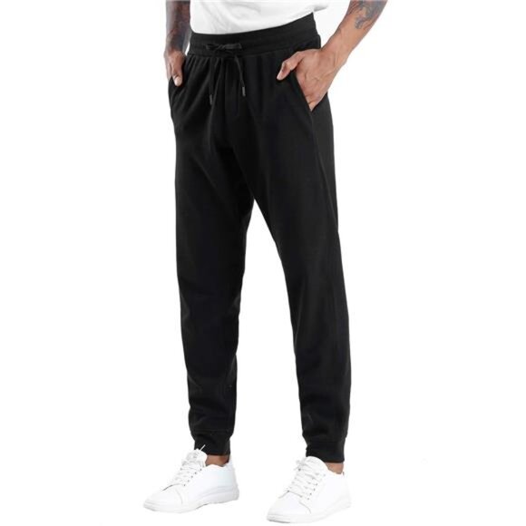 THE GYM PEOPLE Mens' Fleece Joggers Pants with Deep Pockets in Loose-fit Style - Picture 2 of 7